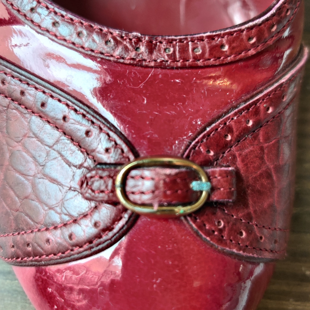 Marc Jacobs Red Patent Leather Pumps Heels 10 / 41.5 - Picture 12 of 15